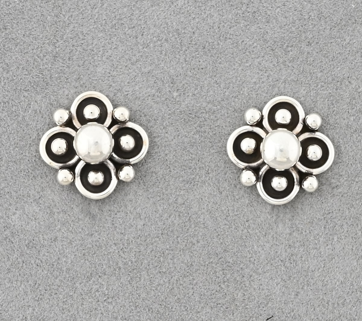 Earrings, Small Flowers on Posts by Artie Yellowhorse