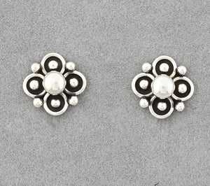 Earrings, Small Flowers on Posts by Artie Yellowhorse