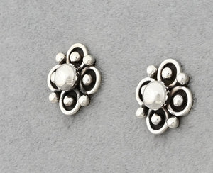 Earrings, Small Flowers on Posts by Artie Yellowhorse