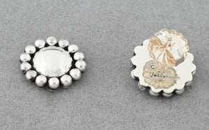 Earrings, Small Domes with Dots by Artie Yellowhorse