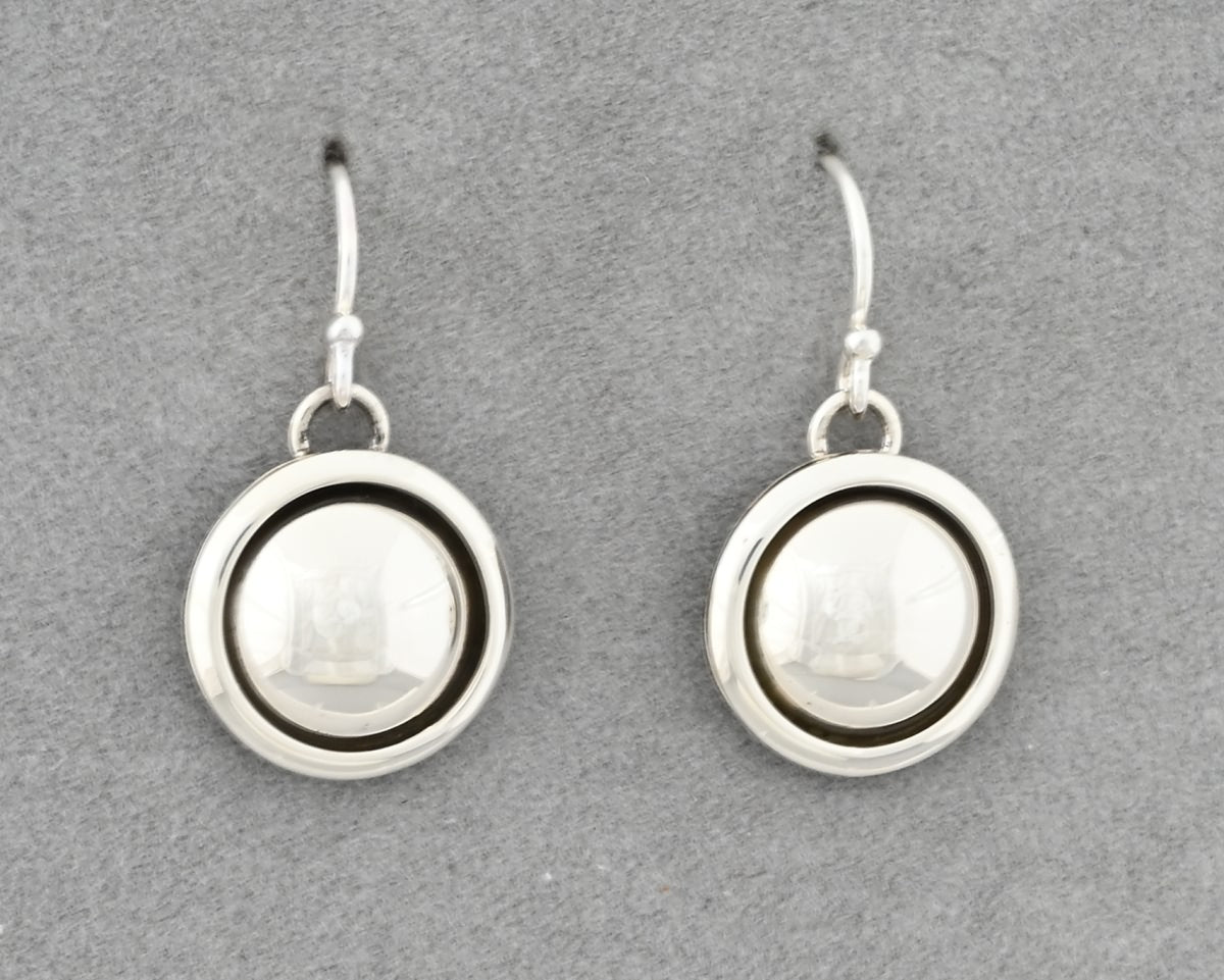 Earrings with Shadowbox Domes by Artie Yellowhorse