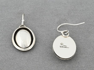 Earrings with Oval Shadowbox Domes by Artie Yellowhorse