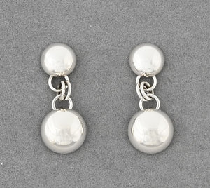 Earrings, Double Domes on Posts by Artie Yellowhorse