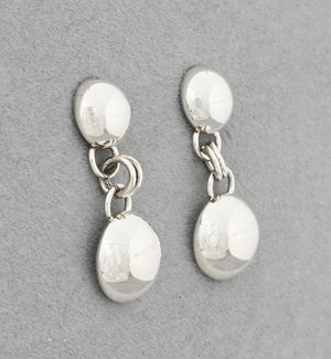 Earrings, Double Domes on Posts by Artie Yellowhorse