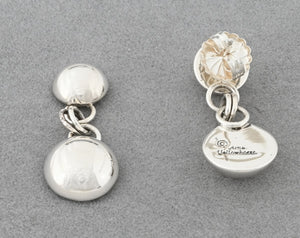 Earrings, Double Domes on Posts by Artie Yellowhorse