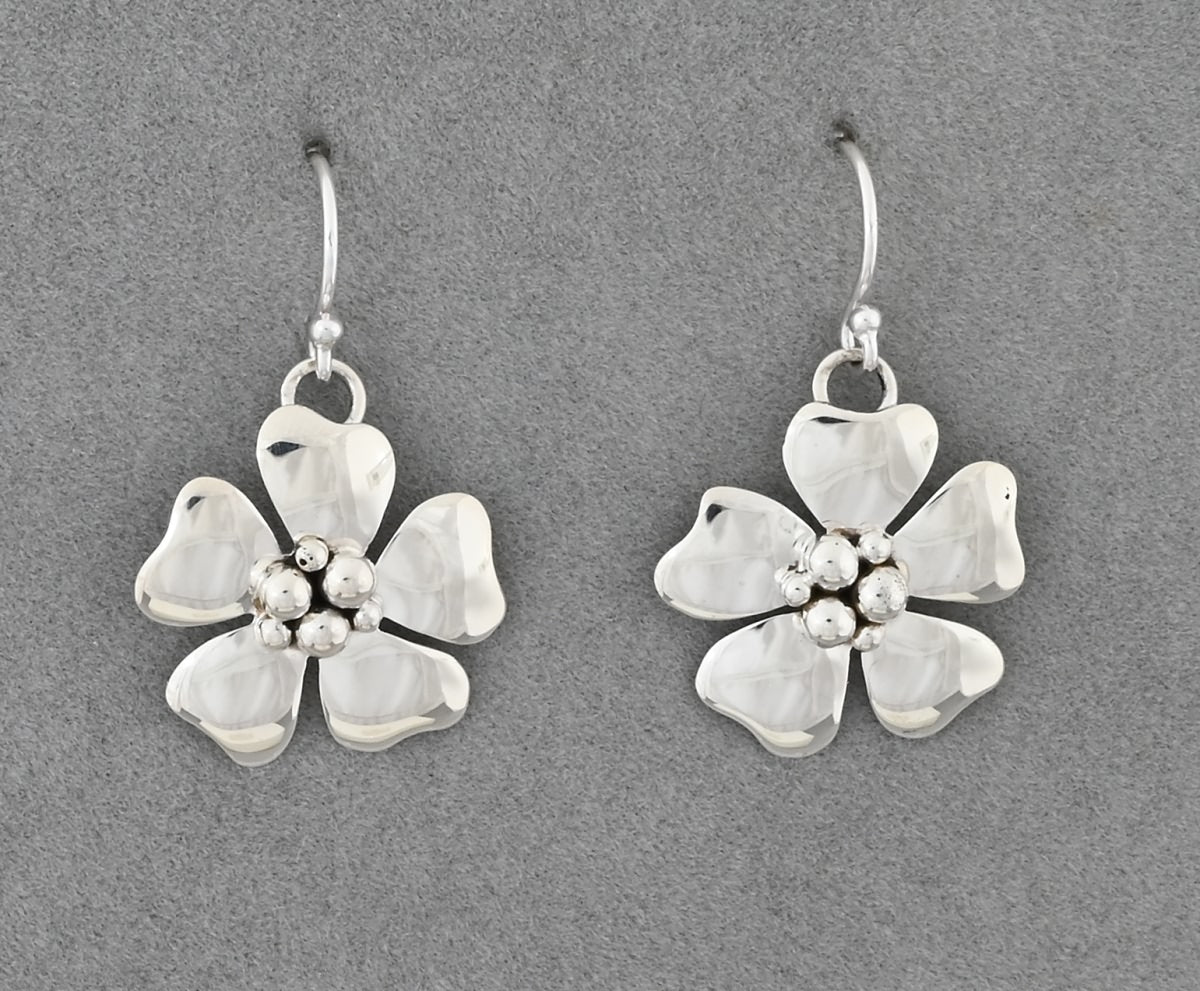 Earrings with Open Petal Flowers by Artie Yellowhorse