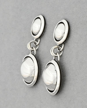 Earrings with Double Shadowbox Domes by Artie Yellowhorse