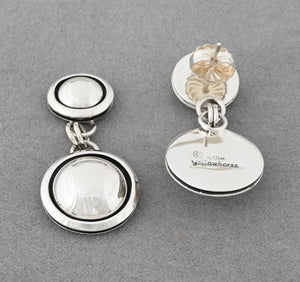 Earrings with Double Shadowbox Domes by Artie Yellowhorse