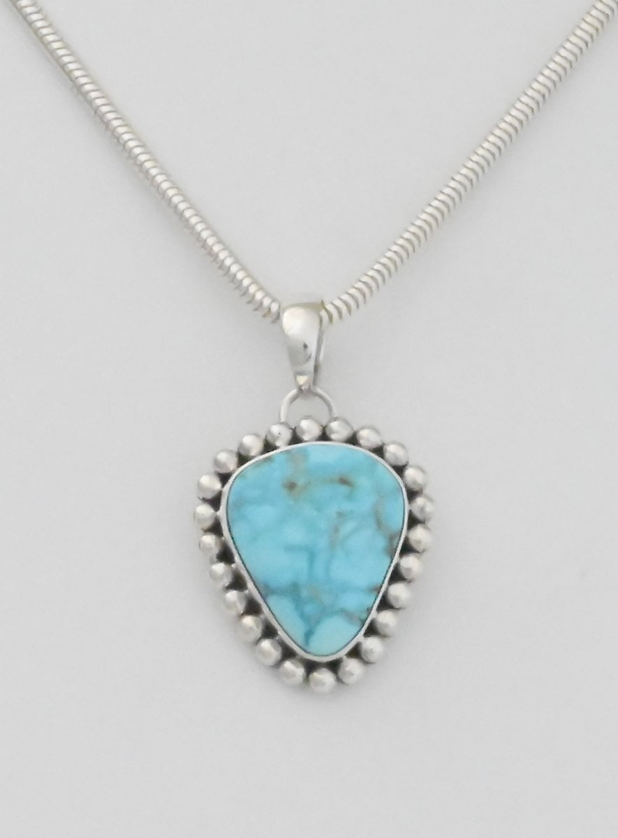 Pendant with Kingman Turquoise by Artie Yellowhorse