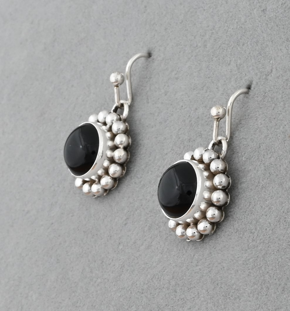 Earrings with Black Onyx on Wires by Artie Yellowhorse