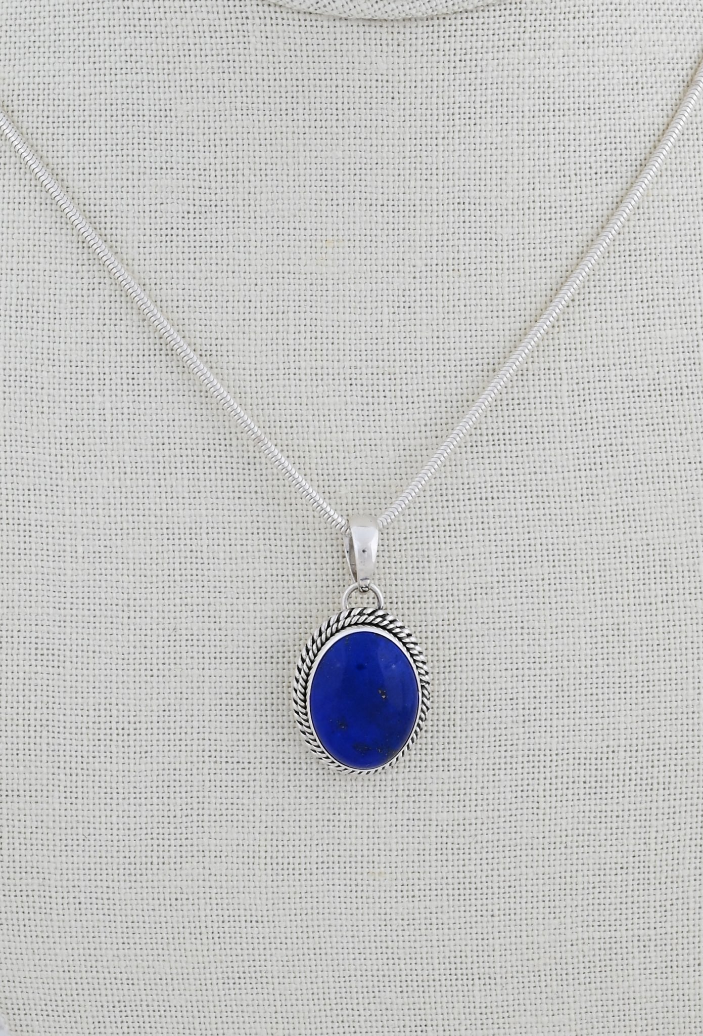 Pendant with Lapis Lazuli by Artie Yellowhorse