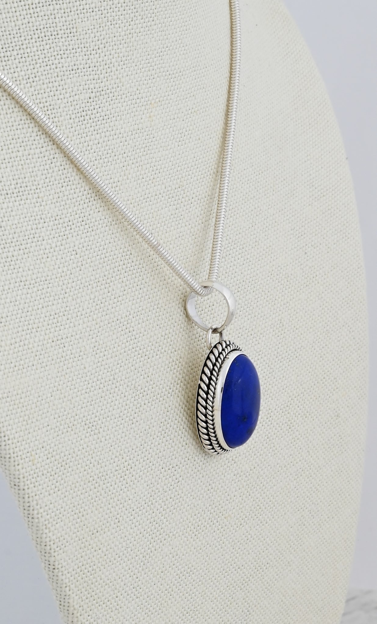 Pendant with Lapis Lazuli by Artie Yellowhorse