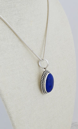 Pendant with Lapis Lazuli by Artie Yellowhorse