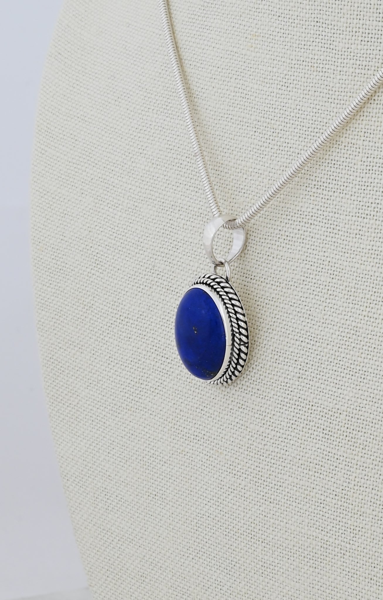 Pendant with Lapis Lazuli by Artie Yellowhorse