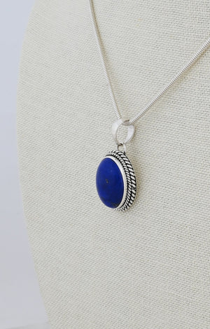 Pendant with Lapis Lazuli by Artie Yellowhorse