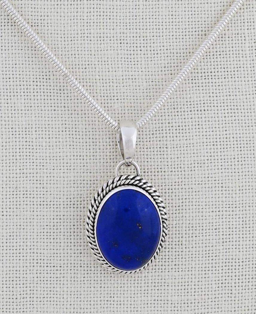 Pendant with Lapis Lazuli by Artie Yellowhorse Long Ago Far Away