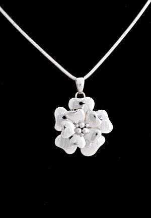 Pendant with Double Flowers by Artie Yellowhorse