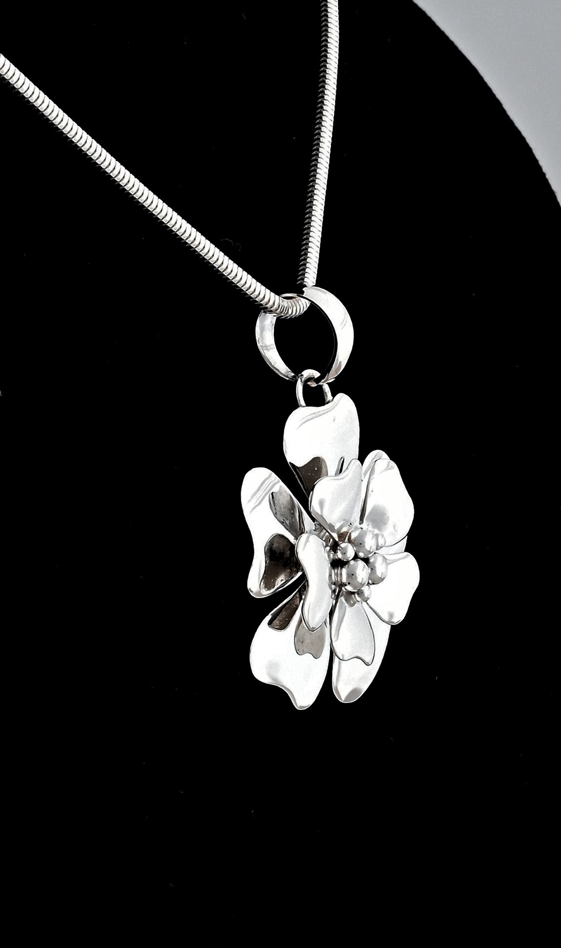 Pendant with Double Flowers by Artie Yellowhorse