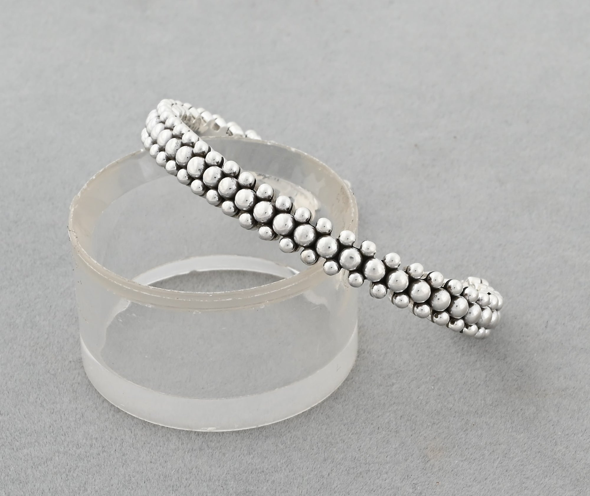 Bracelet with 3 Row of Dots by Artie Yellowhorse