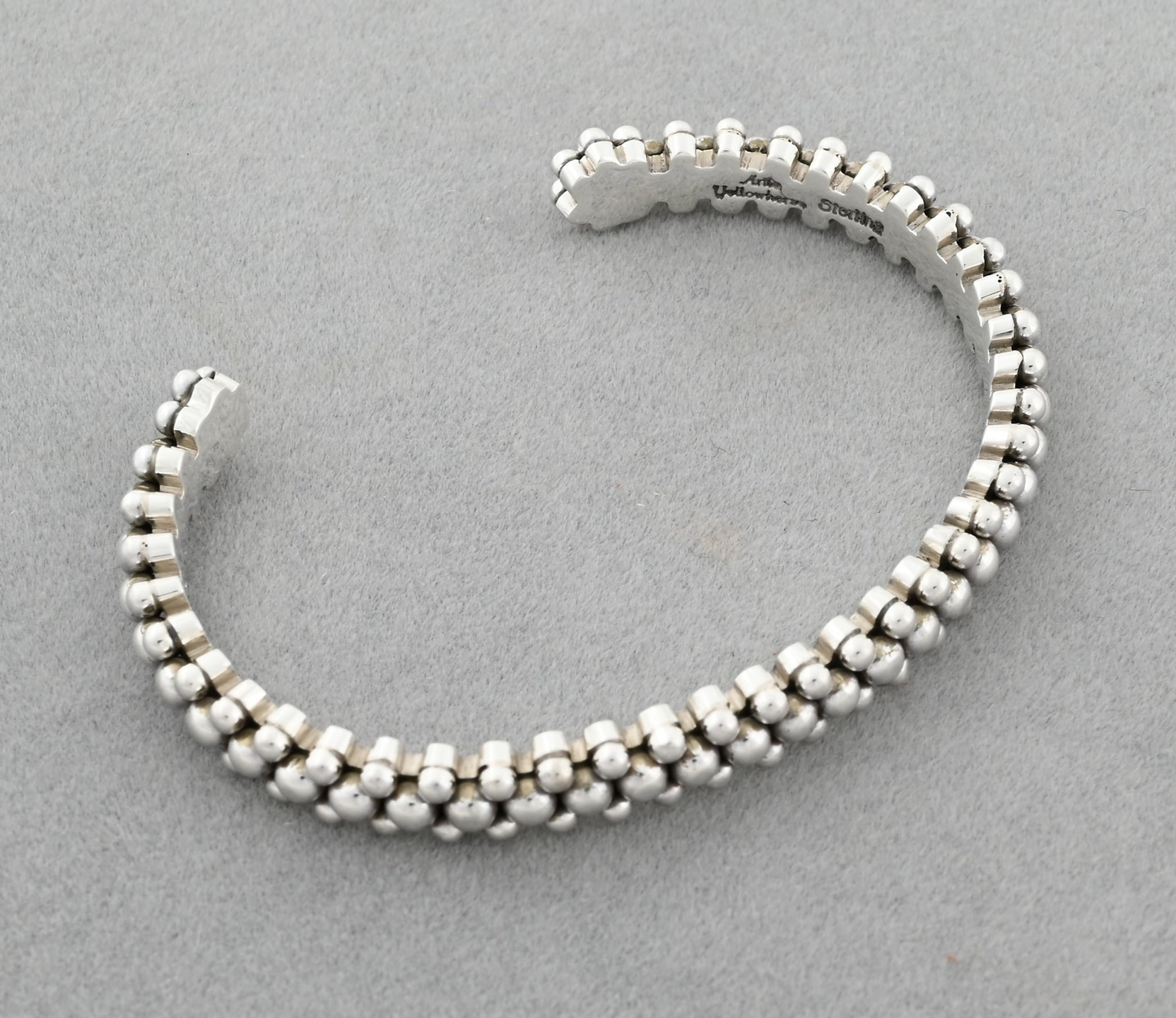 Bracelet with 3 Row of Dots by Artie Yellowhorse