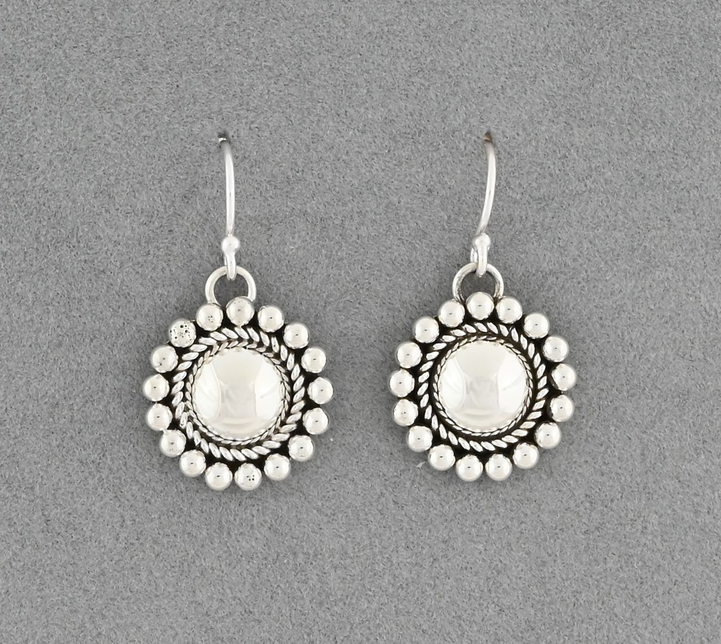 Earrings with Domes and Dots by Artie Yellowhorse