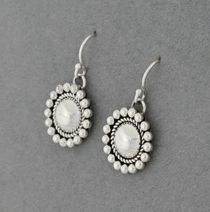 Earrings with Domes and Dots by Artie Yellowhorse
