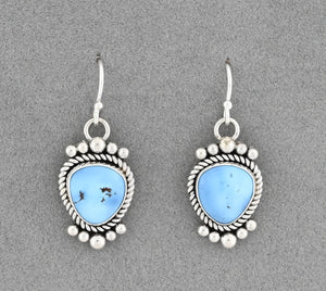 Earrings with Golden Hills Turquoise by Artie Yellowhorse