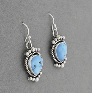 Earrings with Golden Hills Turquoise by Artie Yellowhorse