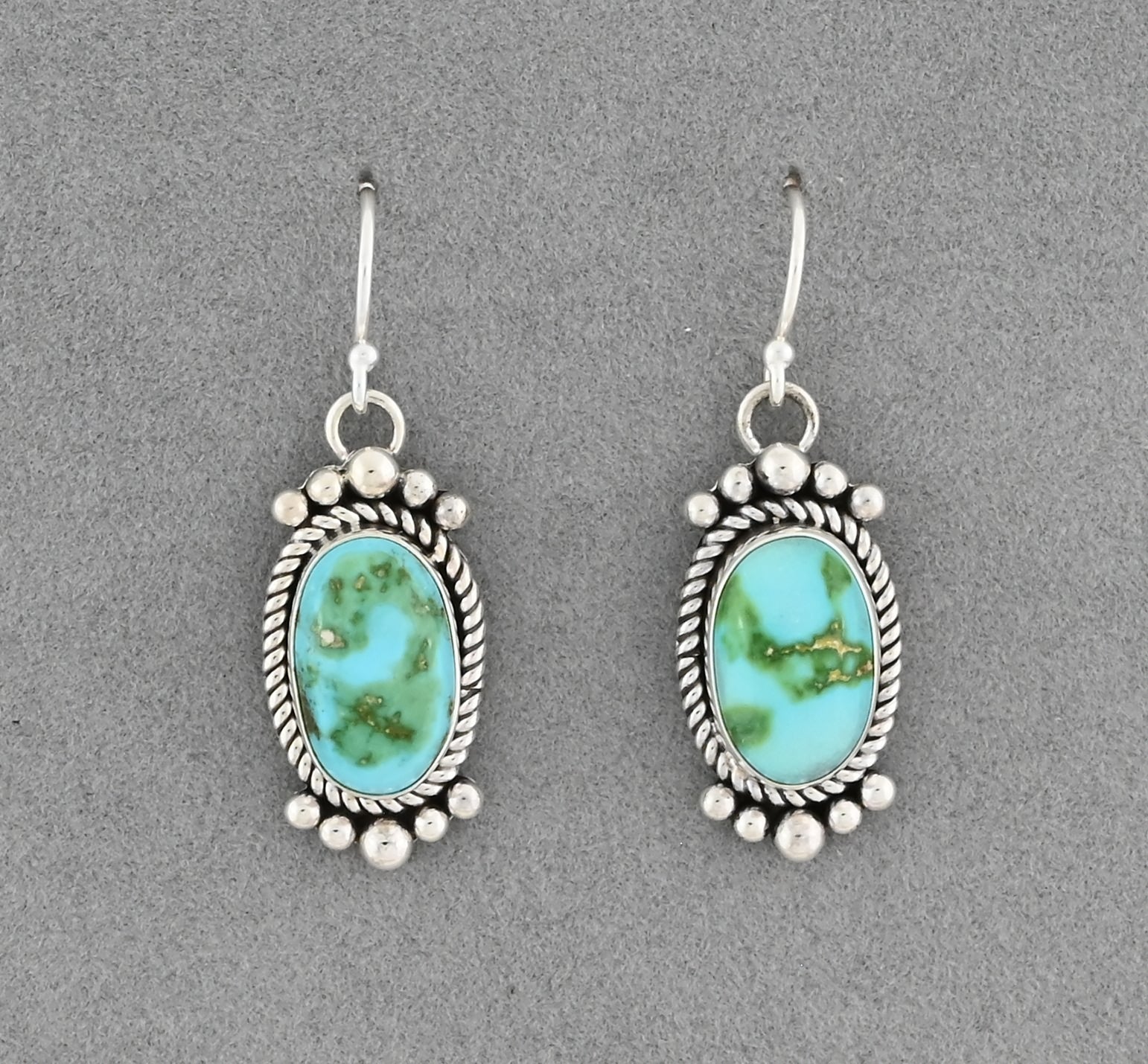 Earrings with Sonoran Gold Turquoise by Artie Yellowhorse
