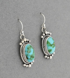 Earrings with Sonoran Gold Turquoise by Artie Yellowhorse