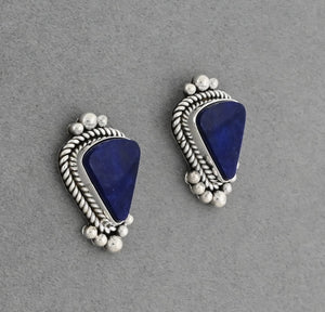 Earrings with Lapis Lazuli by Artie Yellowhorse