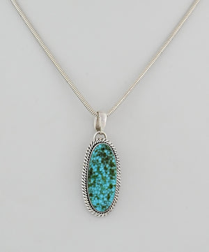 Pendant with Kingman Turquoise by Artie Yellowhorse