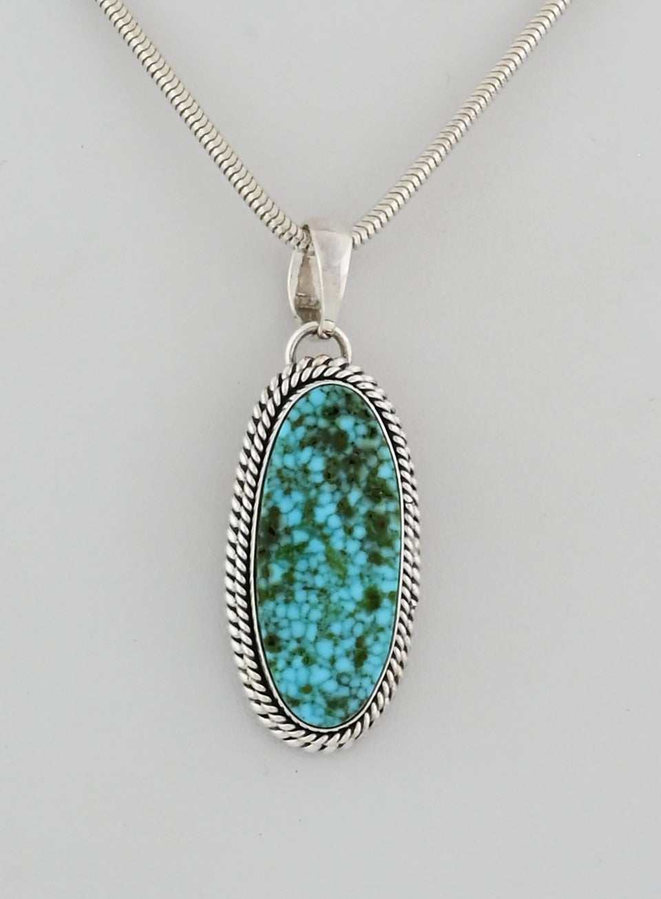 Pendant with Kingman Turquoise by Artie Yellowhorse
