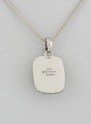 Pendant with Dendritic Opal by Artie Yellowhorse