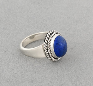 Ring with Lapis Lazuli by Artie Yellowhorse