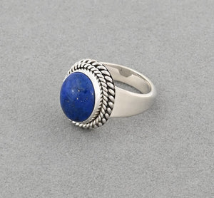 Ring with Lapis Lazuli by Artie Yellowhorse