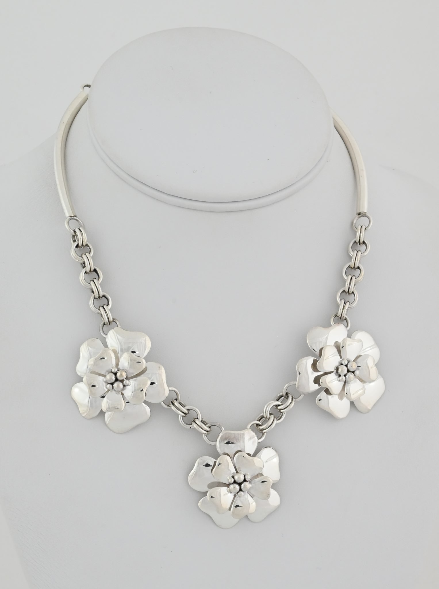 Necklace with Triple Dogwood Flowers by Artie Yellowhorse