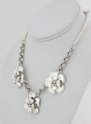 Necklace with Triple Dogwood Flowers by Artie Yellowhorse