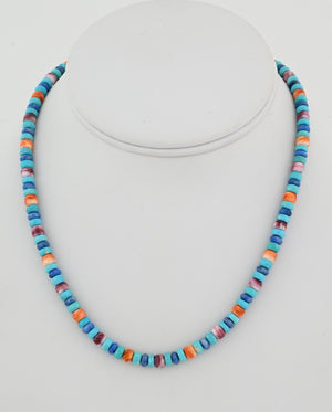 Necklace with Multicolor Beads by Desiree Yellowhorse