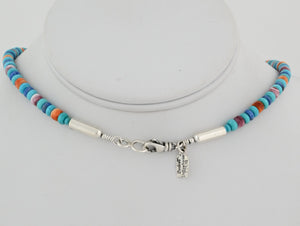 Necklace with Multicolor Beads by Desiree Yellowhorse