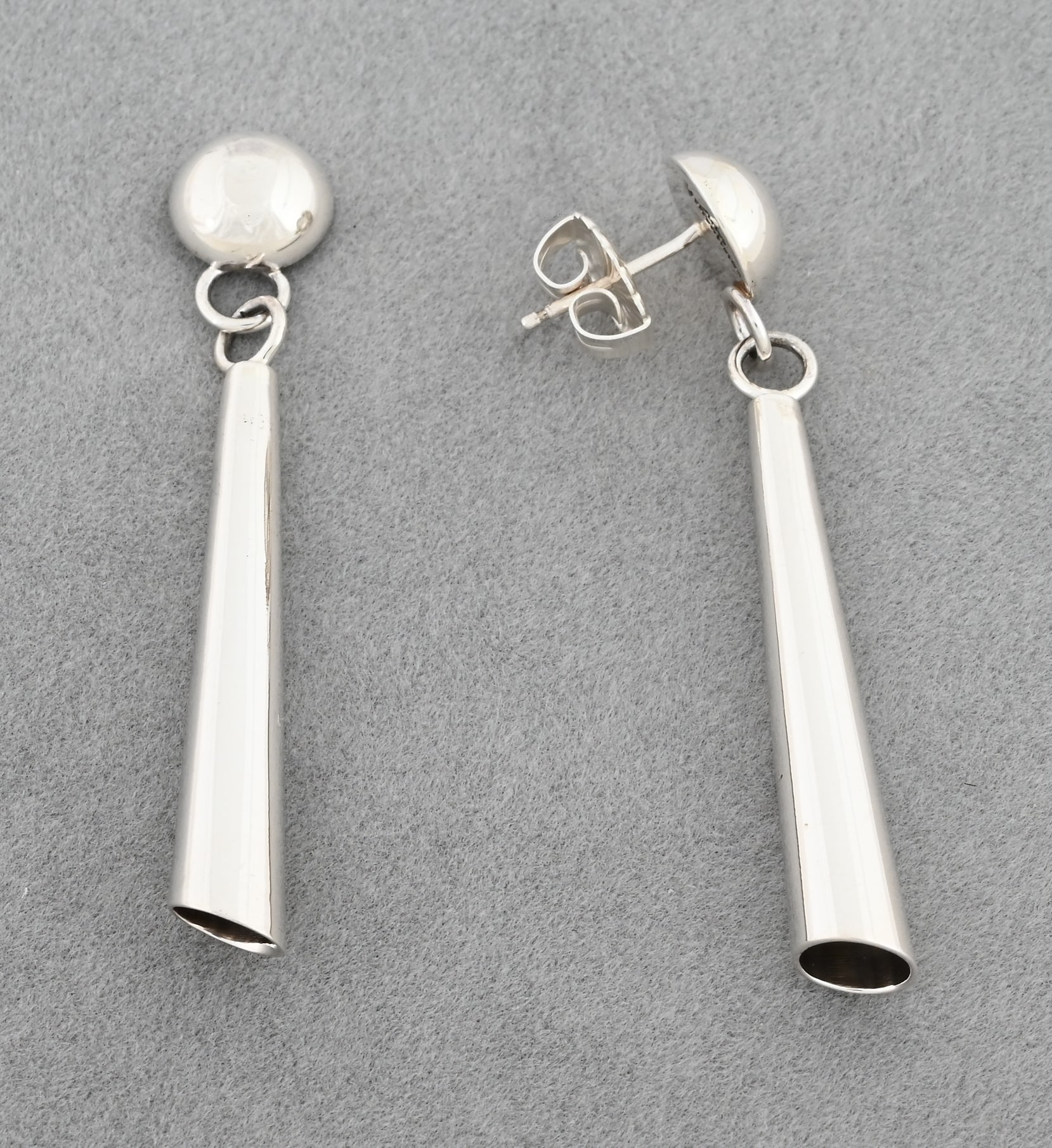 Earrings, Tubular with Dome Post by Artie Yellowhorse