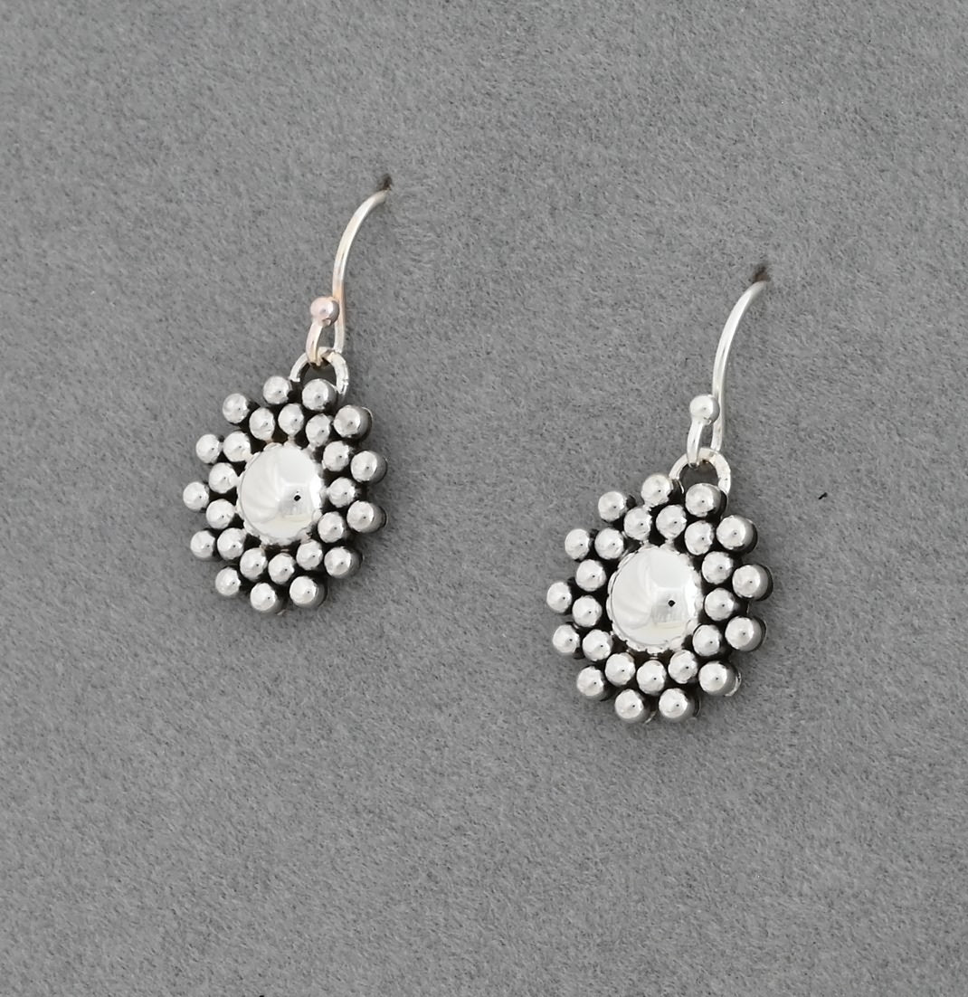 Earrings with "Scattered Dot" Design by Artie Yellowhorse