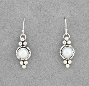 Earrings with Fresh Water Pearls by Artie Yellowhorse