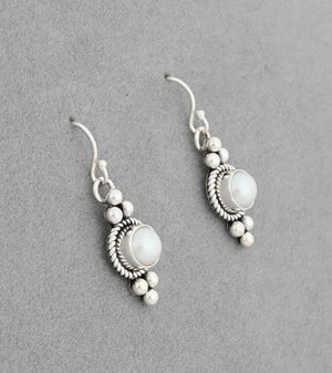 Earrings with Fresh Water Pearls by Artie Yellowhorse