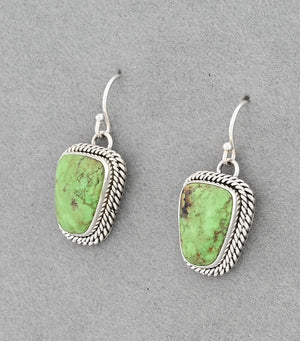 Earrings with Gaspeite by Artie Yellowhorse