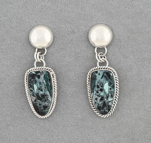 Earrings with Variscite by Artie Yellowhorse