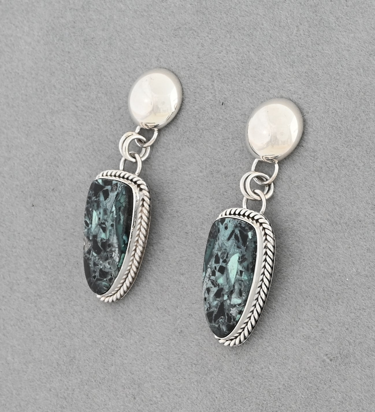 Earrings with Variscite by Artie Yellowhorse