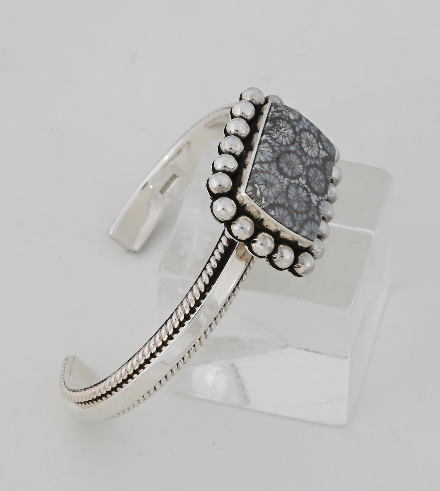 Bracelet with Fossil Coral by Artie Yellowhorse