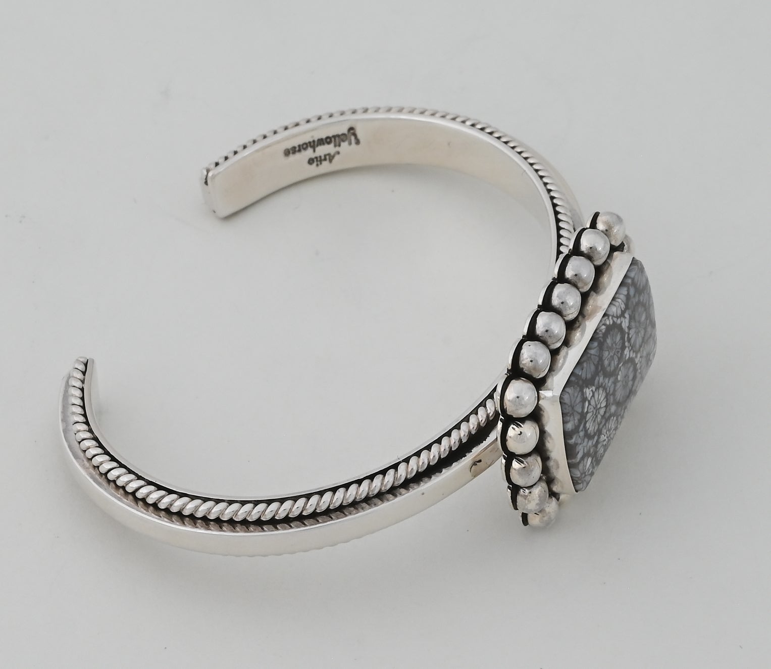 Bracelet with Fossil Coral by Artie Yellowhorse