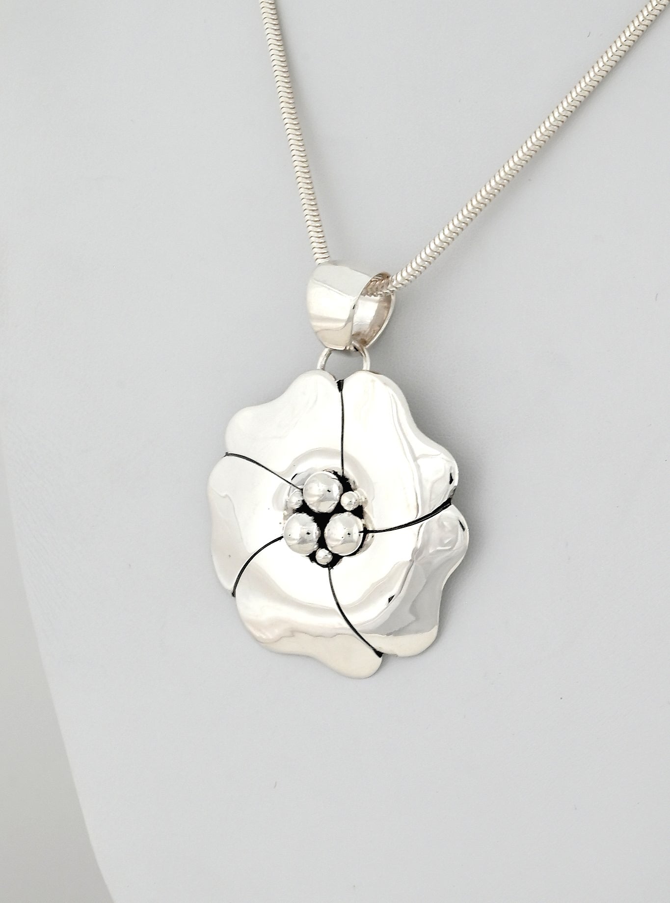 Pendant with Dogwood Design by Artie Yellowhorse